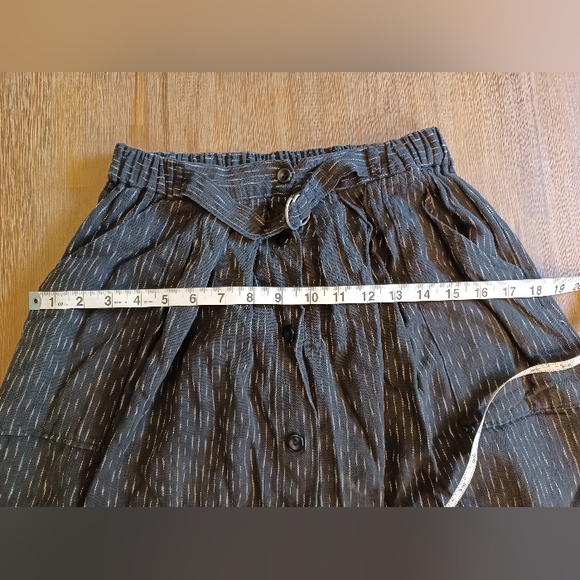 Handwoven PUENTE Guatemala Vintage Skirt Pleated Button up Midi 100% cot… - Picture 11 of 12